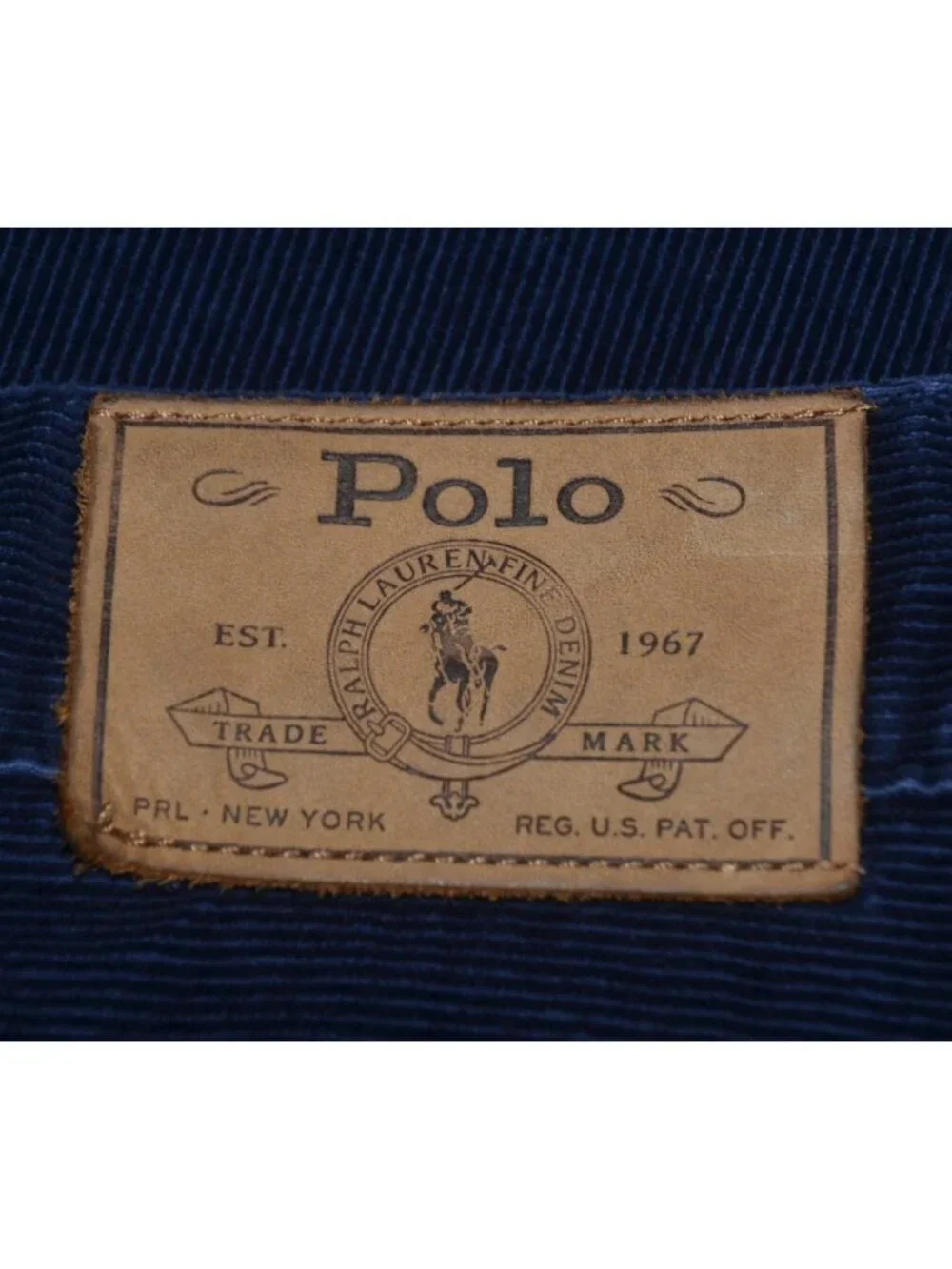 Polo Ralph Lauren Mens 34x30 Navy Blue Corduroy Pants Stretch Varick Slim